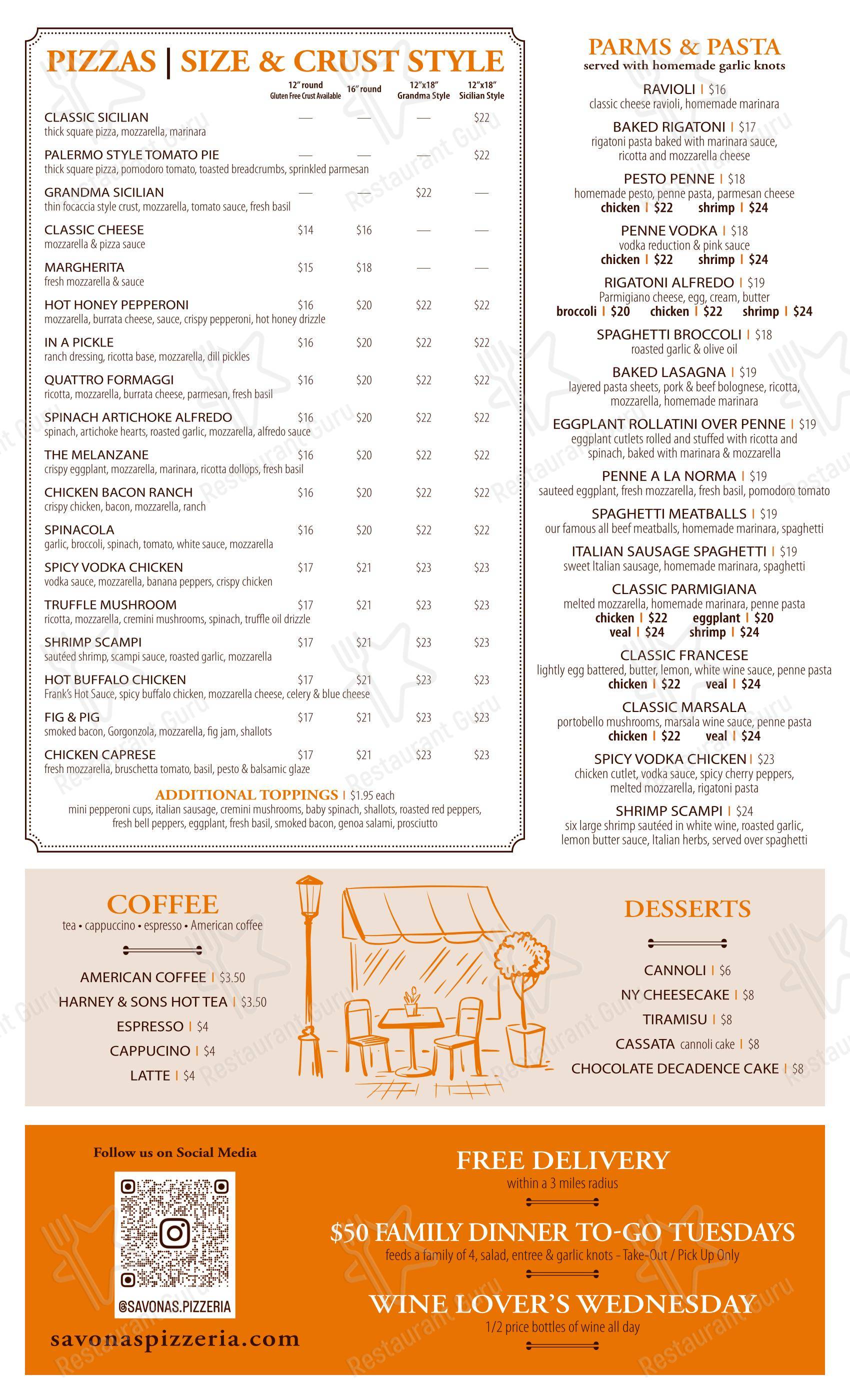 Colandrea Pizza King (Fishkill) в Фишкилле - Меню