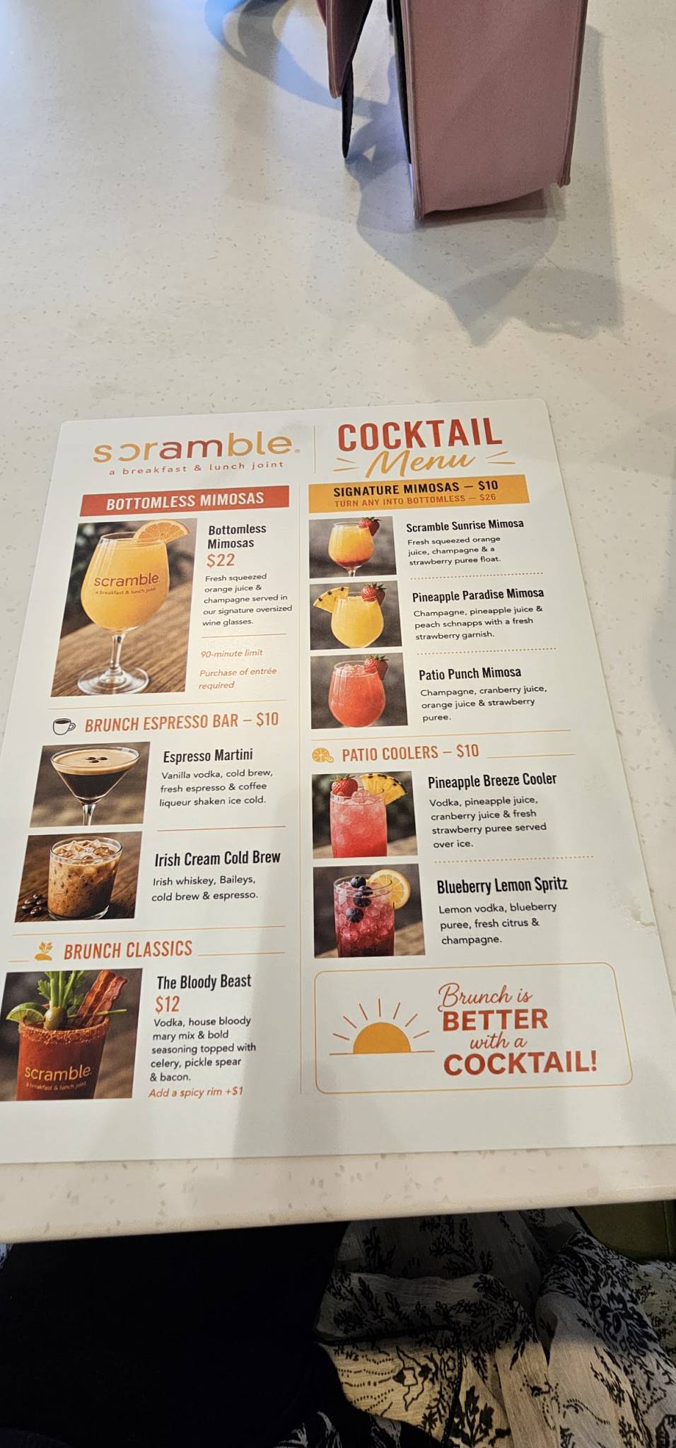 Scramble меню