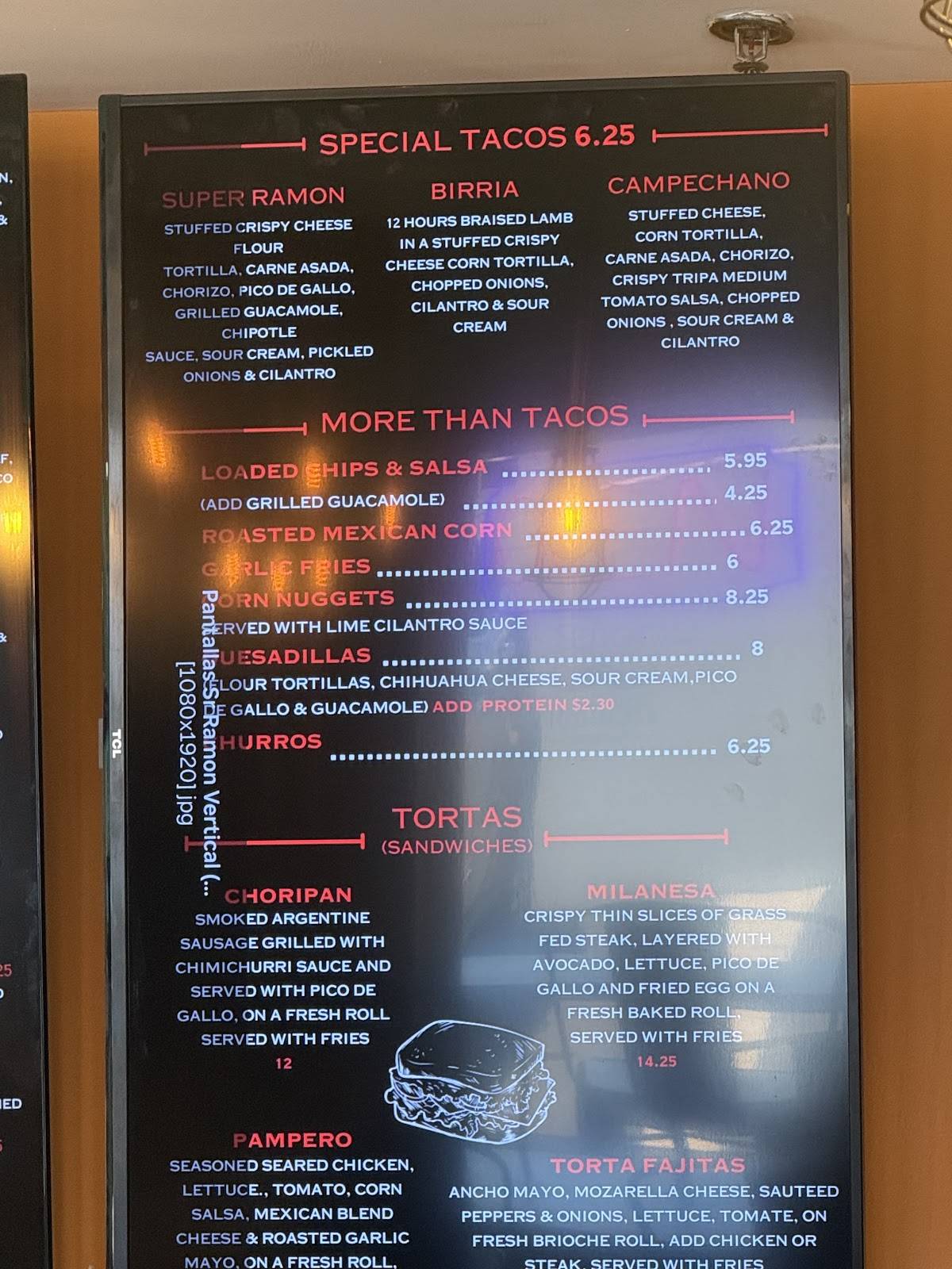 Señor Ramon Taqueria меню