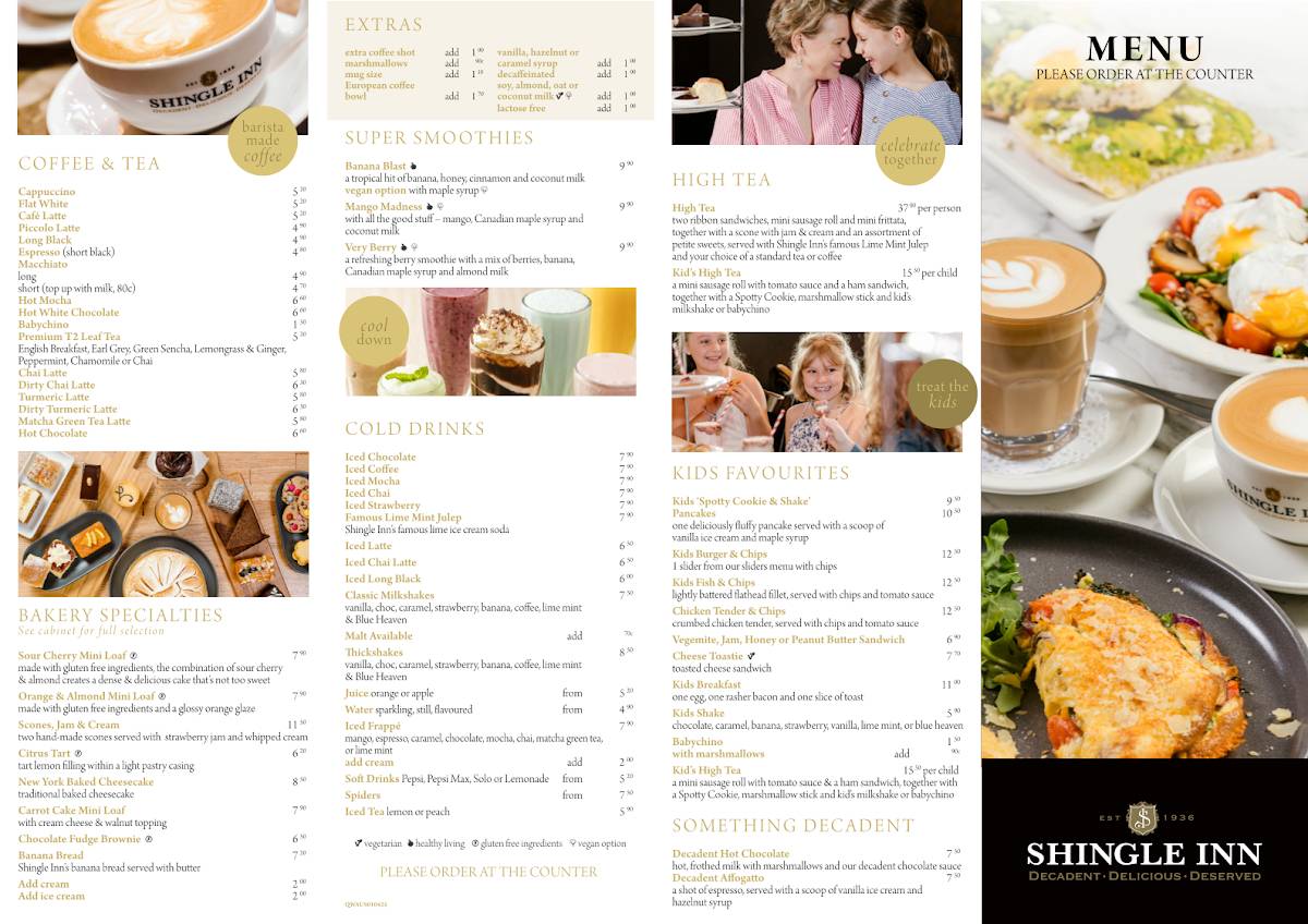 Shingle Inn Strathpine меню