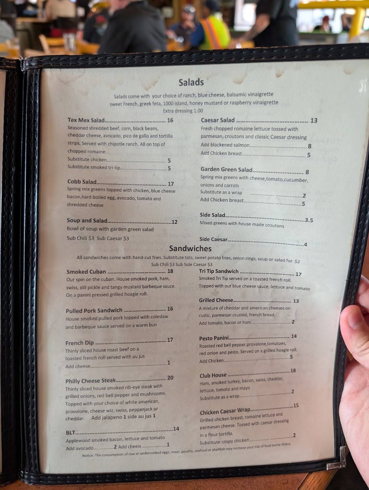 Sidelines Restaurant & Sports Bar меню
