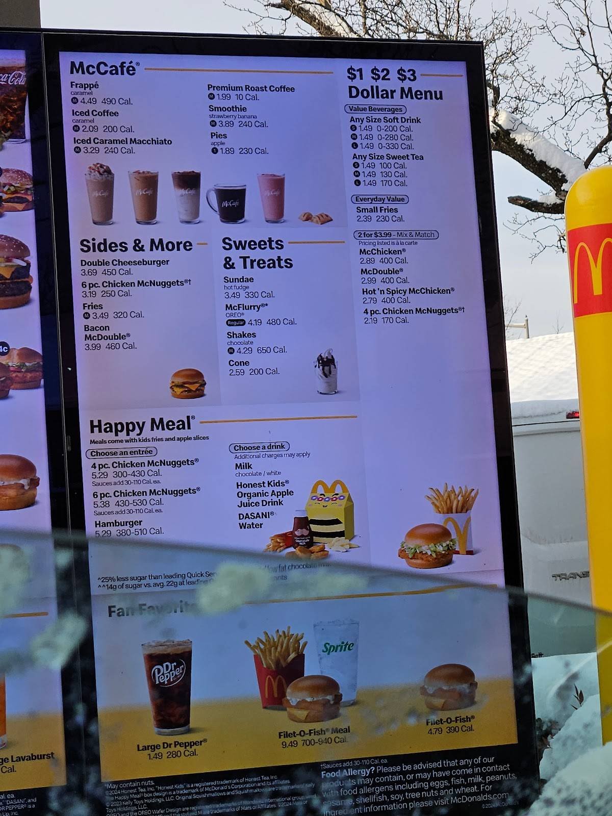 McDonald's меню