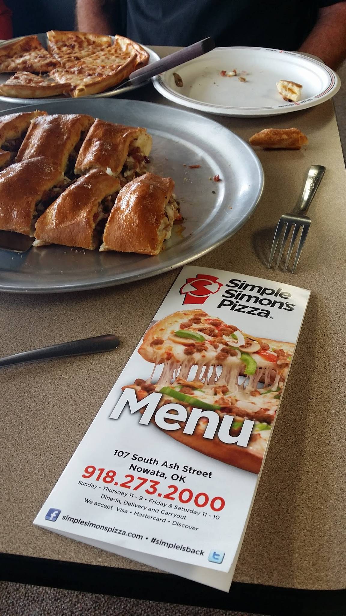 Simple Simon's Pizza меню