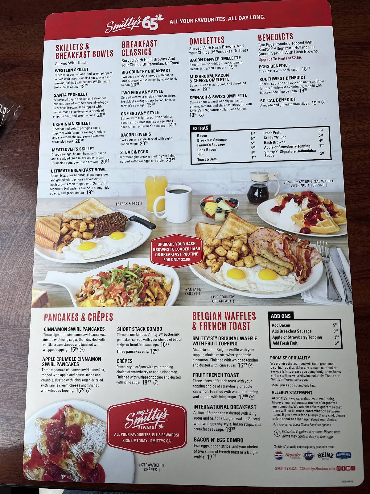 Smitty's Family Restaurant - Edson меню