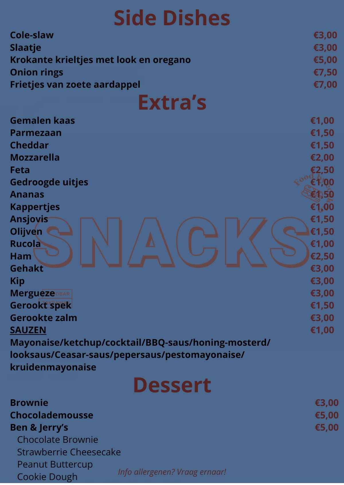 Snacksrsl меню
