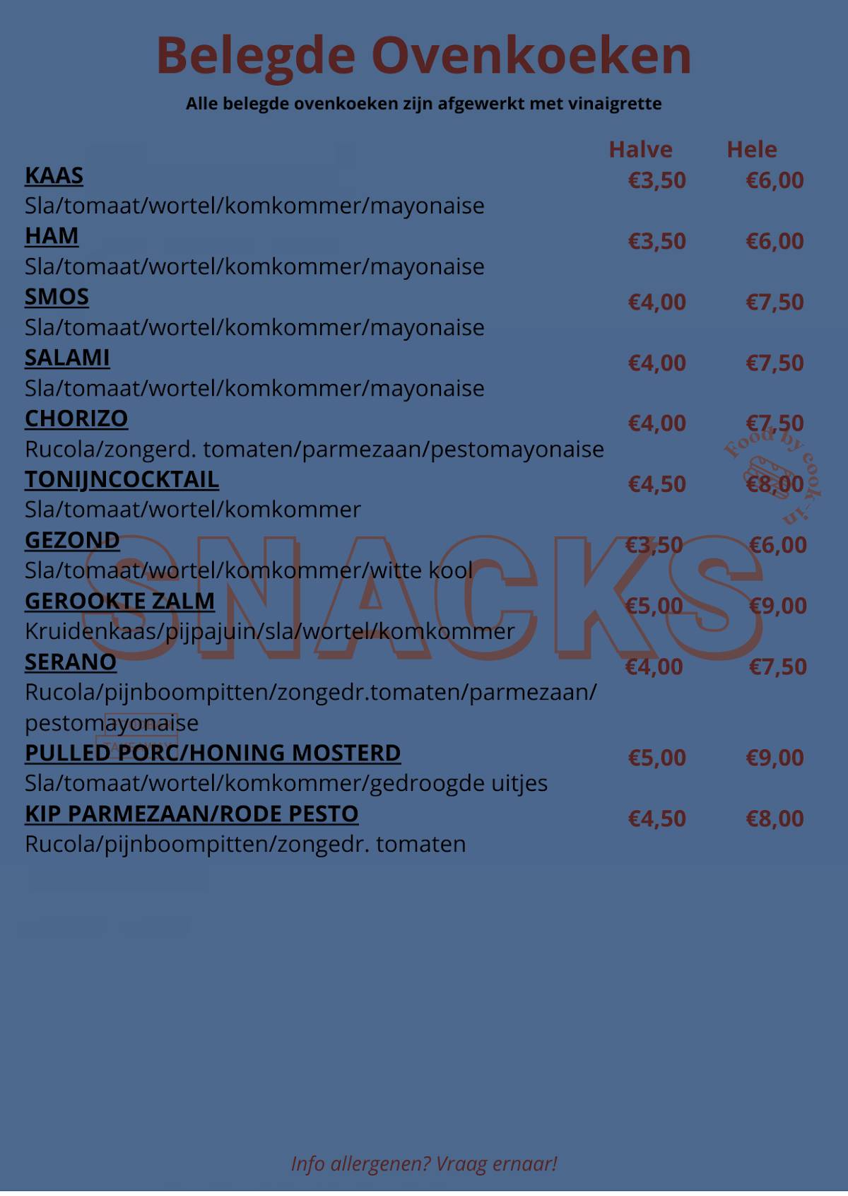 Snacksrsl меню
