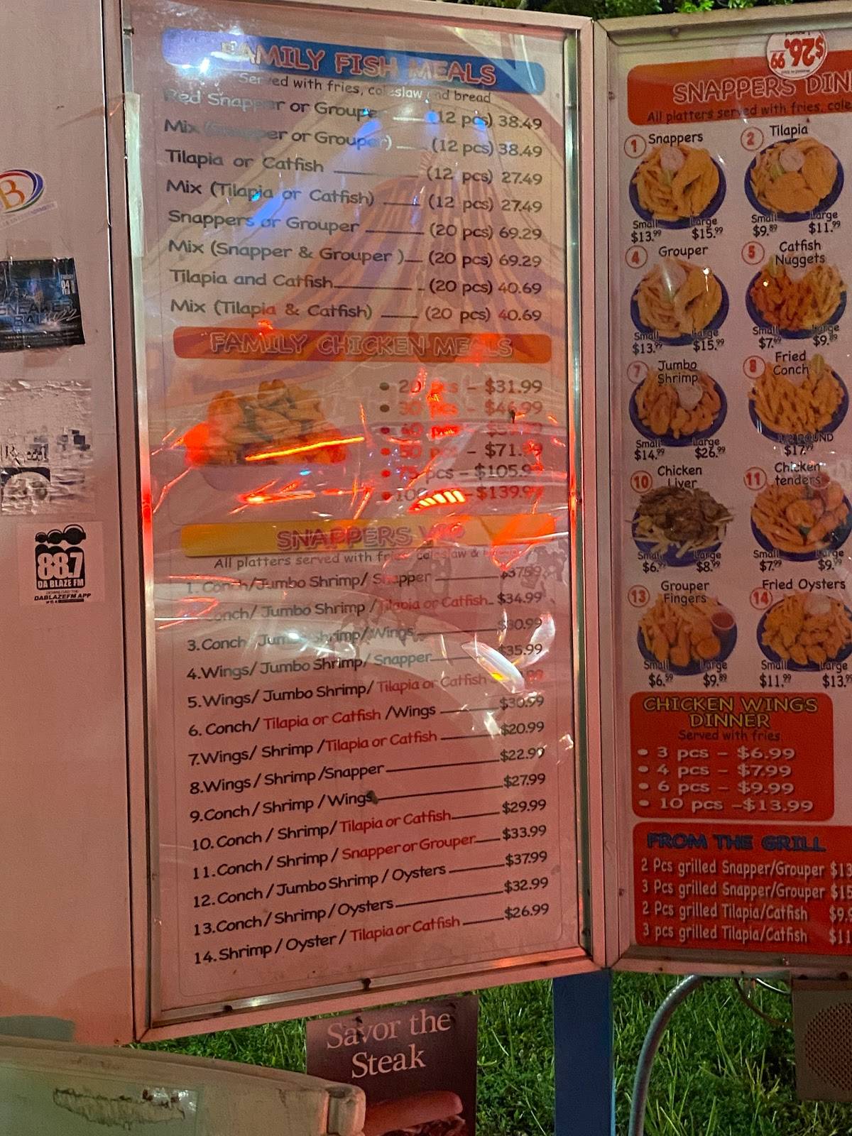 Snapper's Fish & Chicken меню