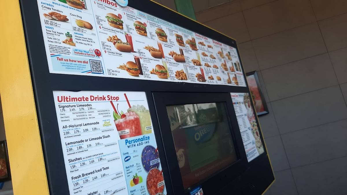 Sonic Drive-In меню