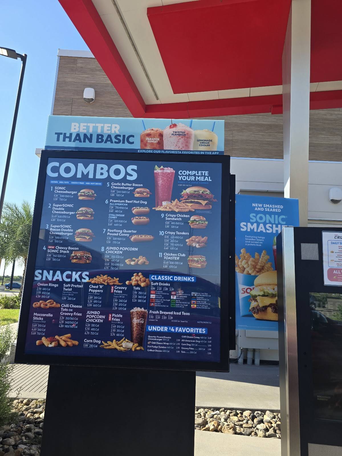 Sonic Drive-In меню