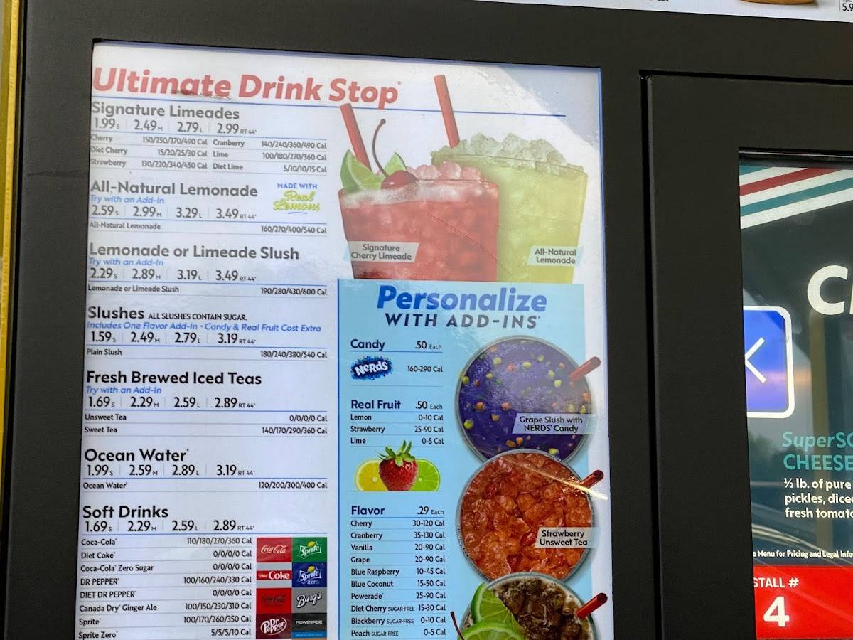 Sonic Drive-In меню