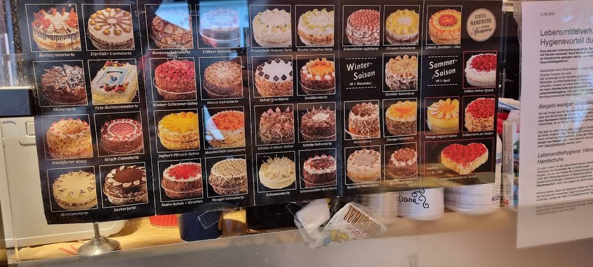 Bäckerei Sparre Kirchenplatz-Warnemünde меню
