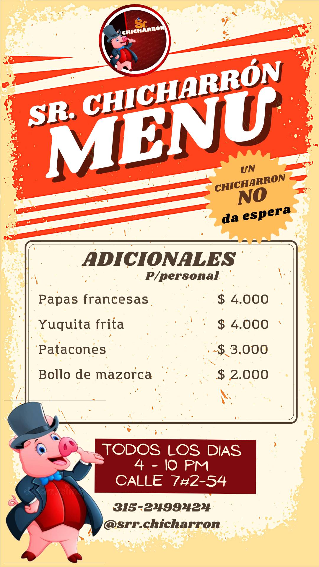 Sr. Chicharrón меню