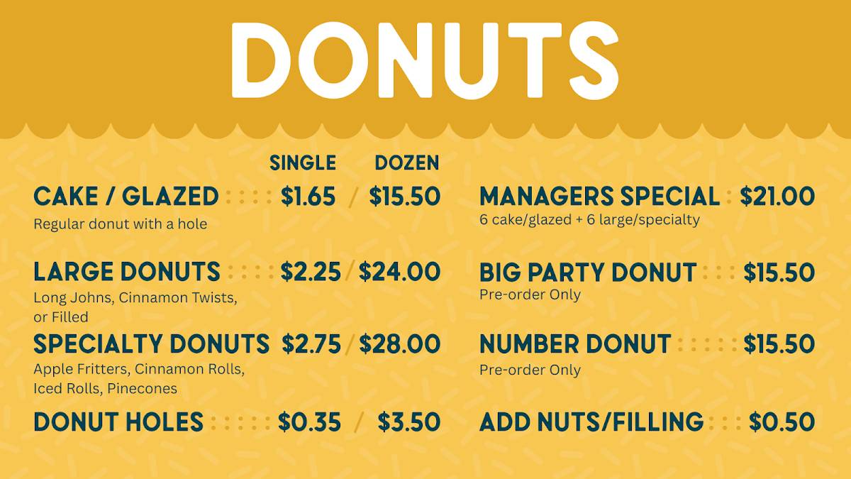 St. George's Donuts меню