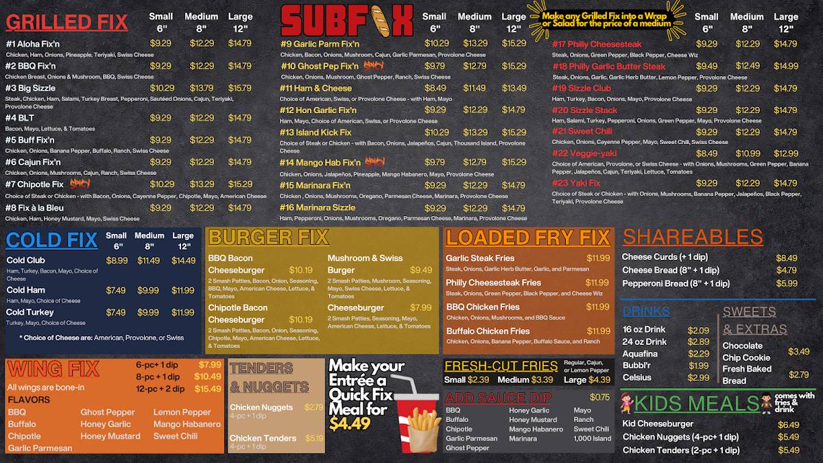 SubFix меню
