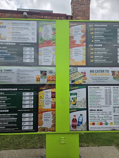 Subway меню
