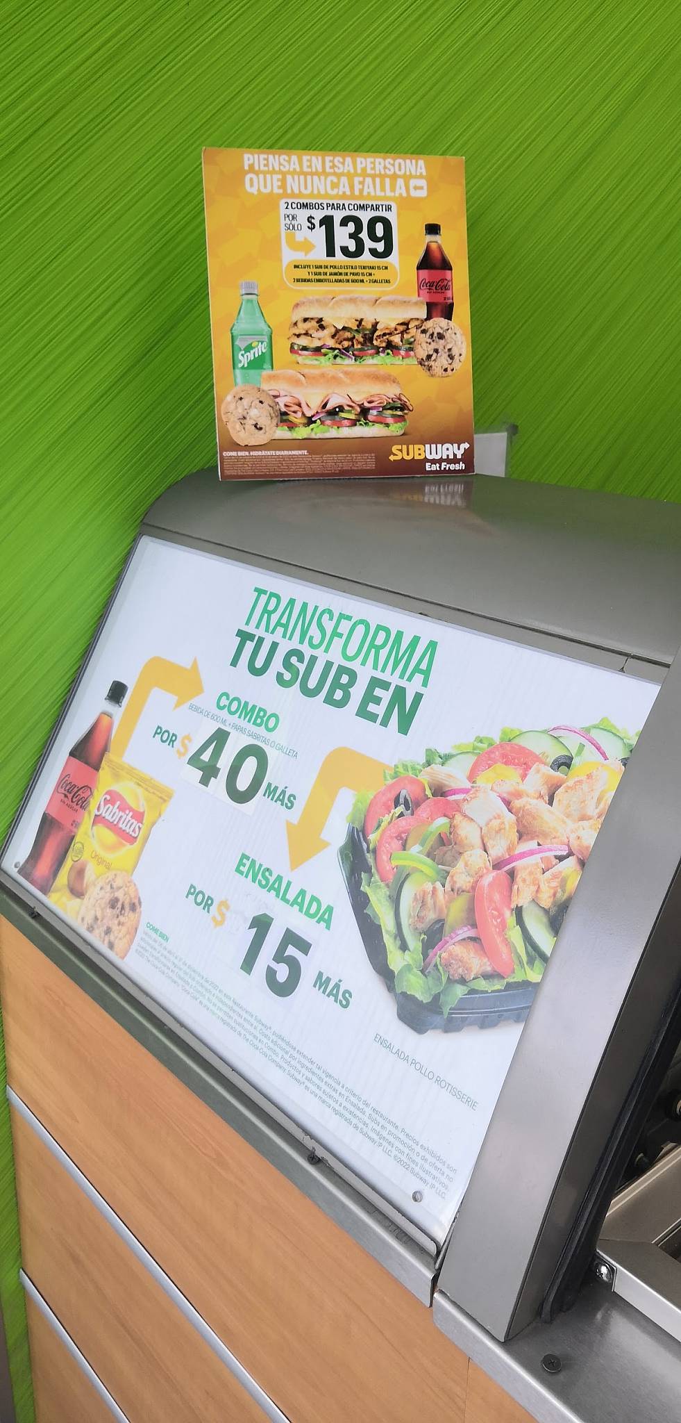 Subway Real Montejo меню