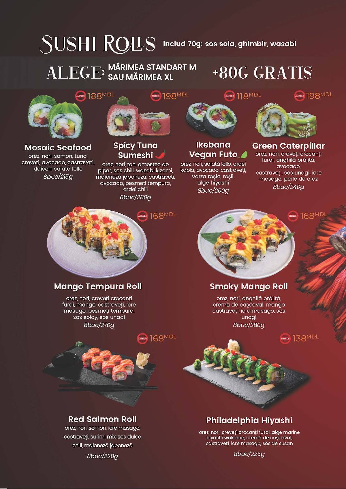 Sumeshi (Rîșcani) меню