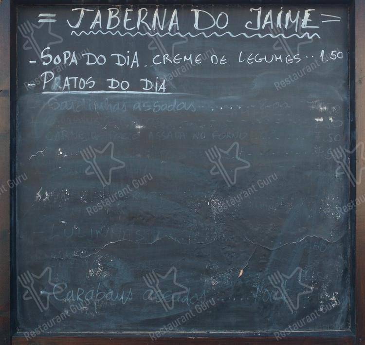 Taberna do Jaime меню