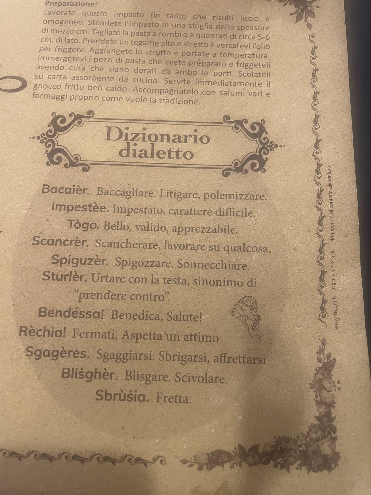 Tagliatelleria Modena Ovest меню