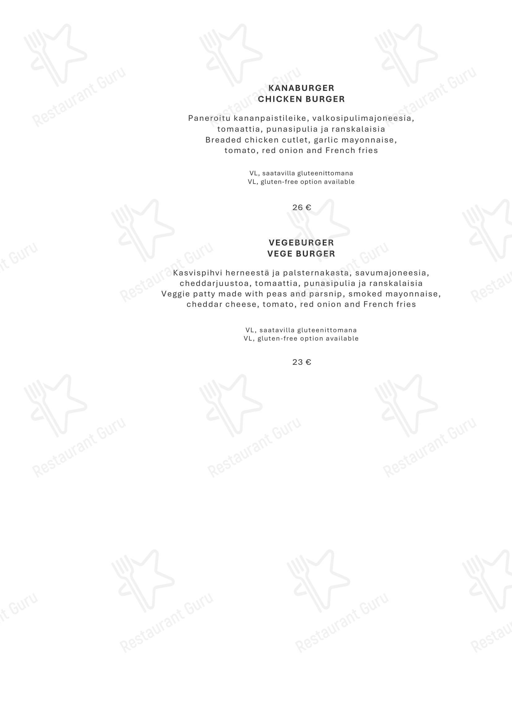 Меню ресторана Takka Restaurant - Меню напитков