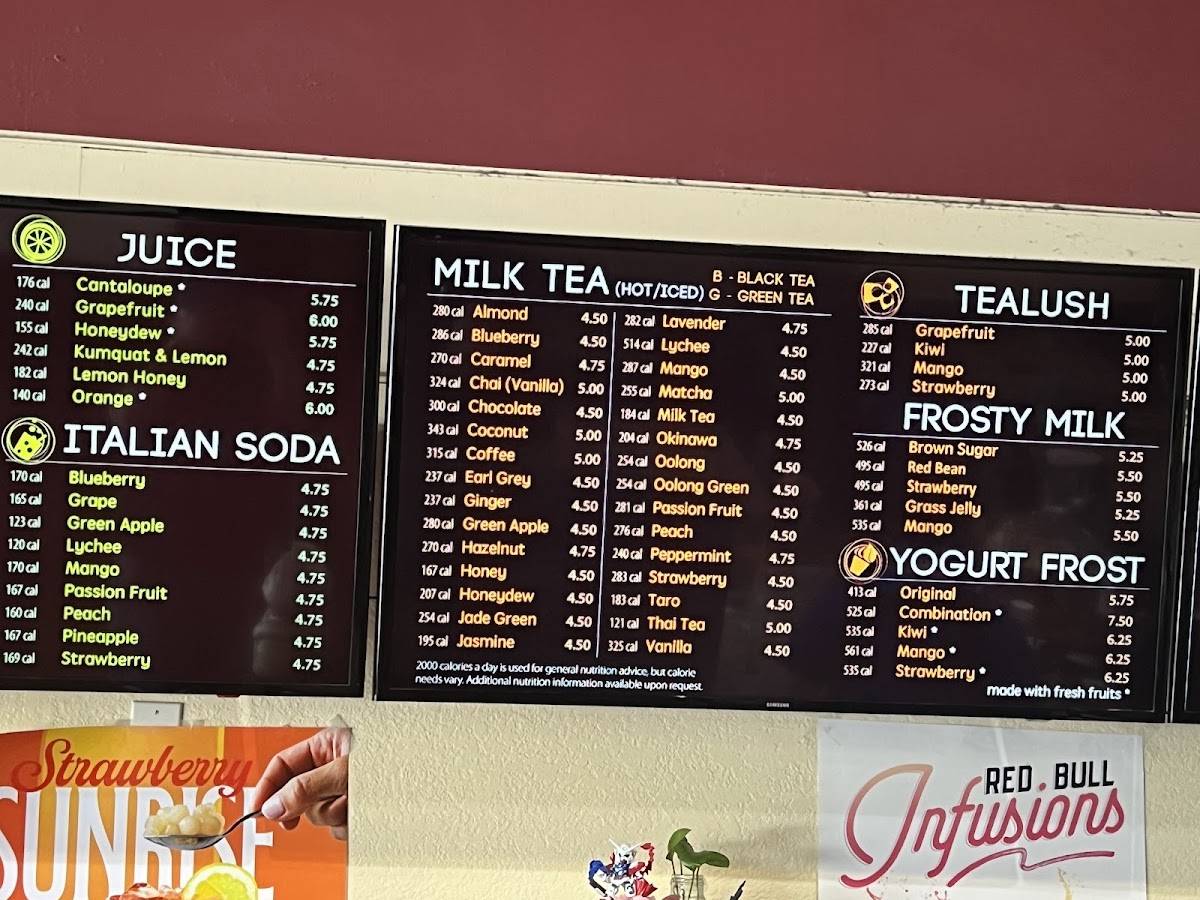 Tapioca Express меню