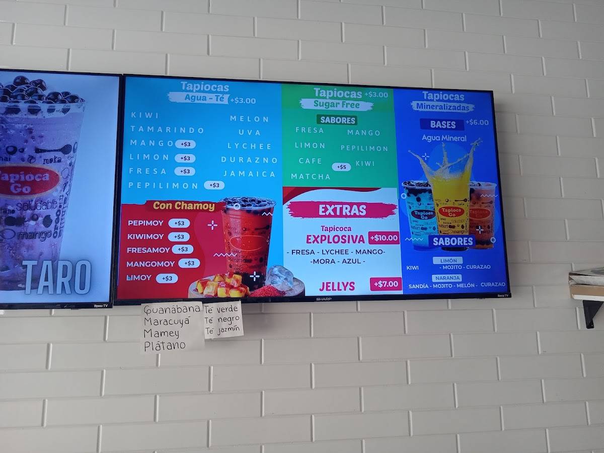 Tapioca Go Aguascalientes меню