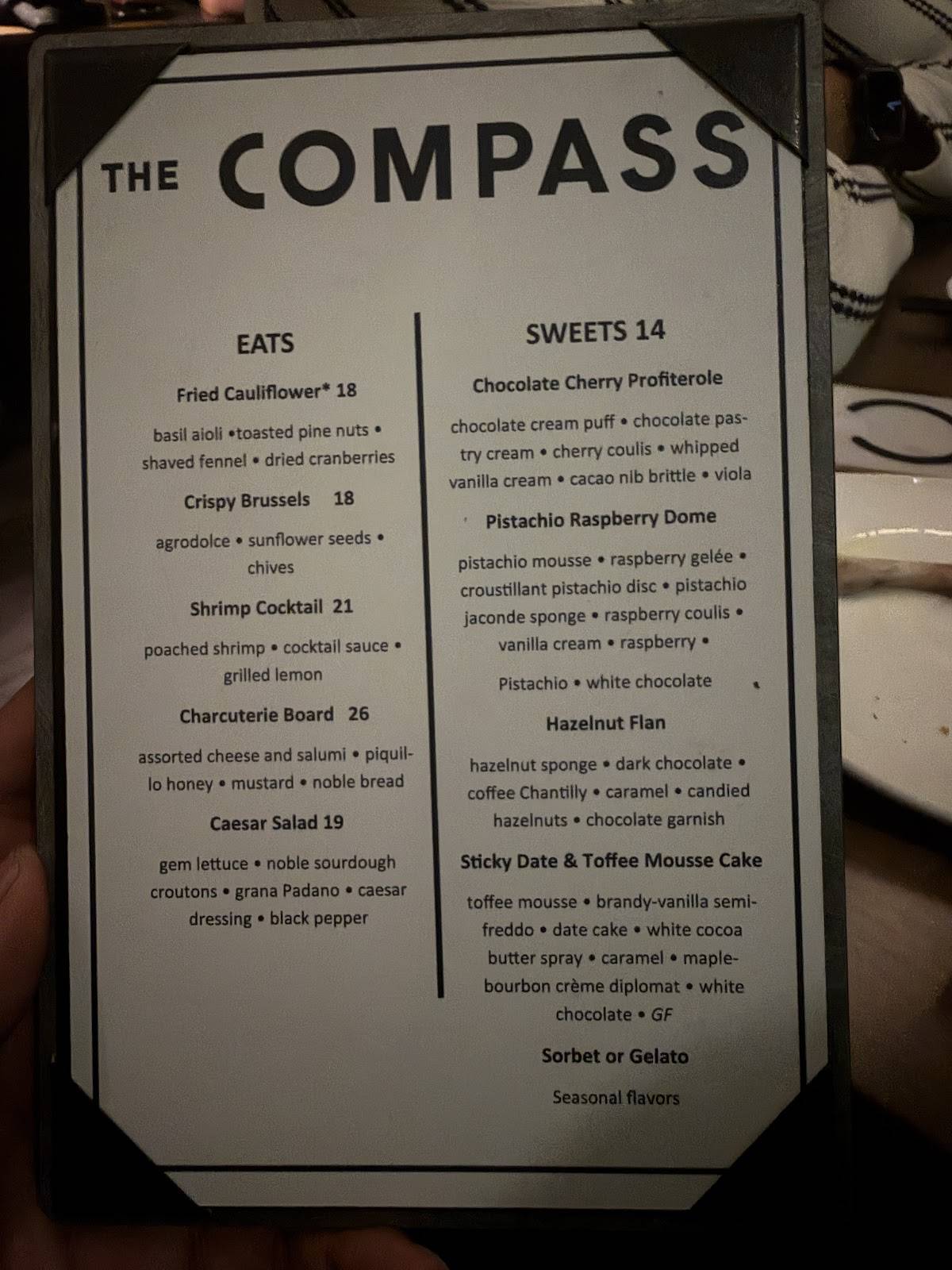 The Compass меню