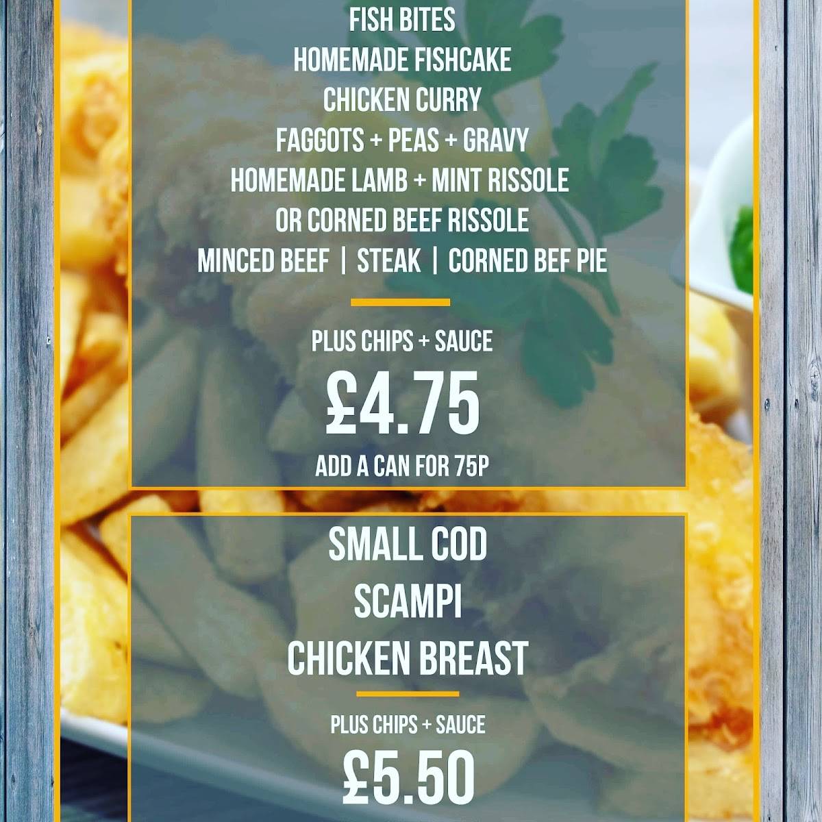 The Crispy Cod меню