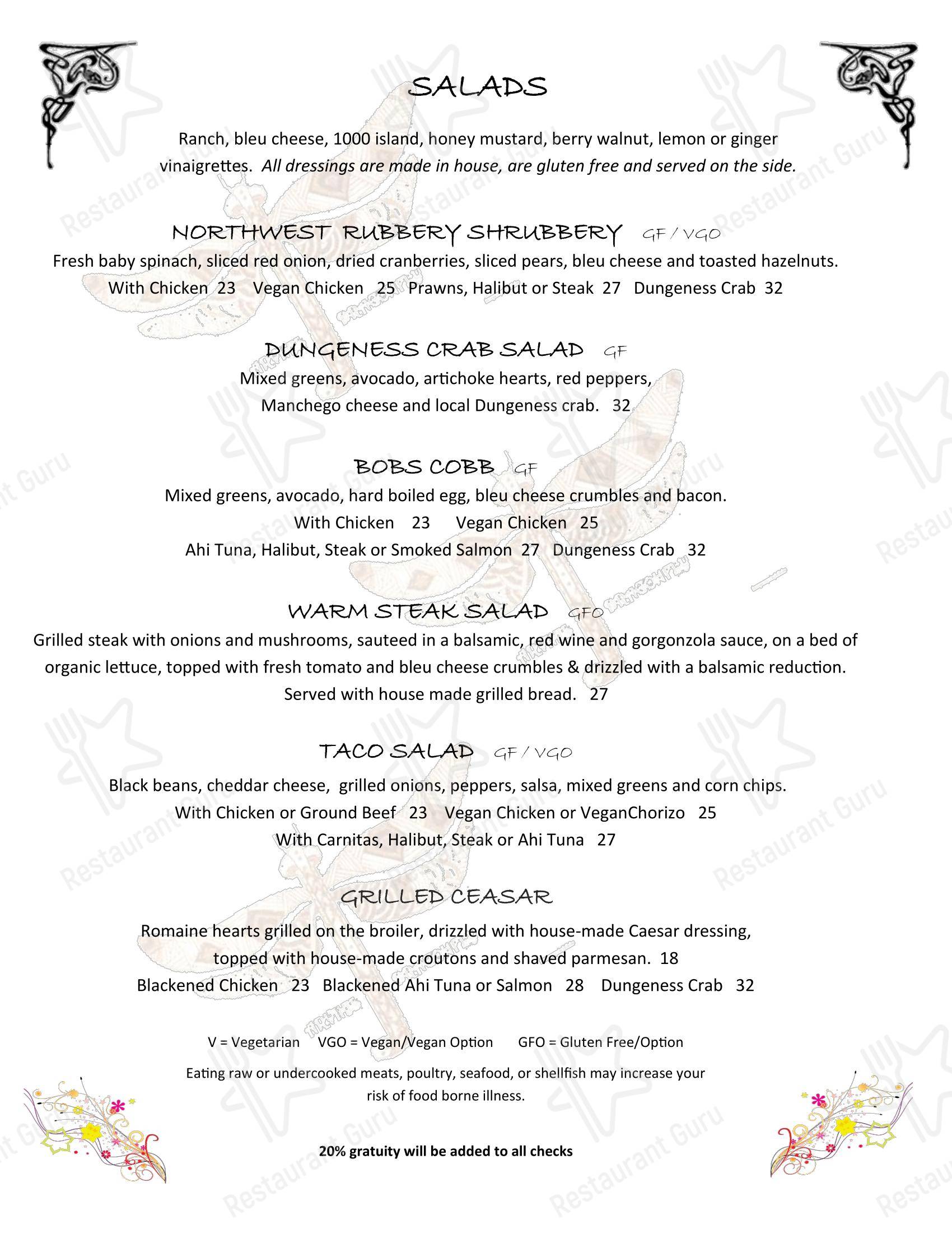 The Drift Inn Hotel and Restaurant в Ячатсе - 菜单