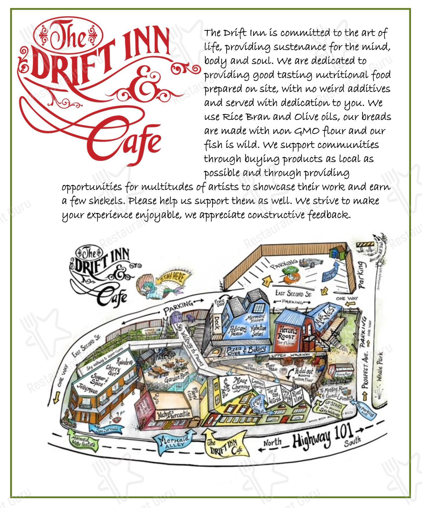 Меню ресторана The Drift Inn Hotel and Restaurant - Меню