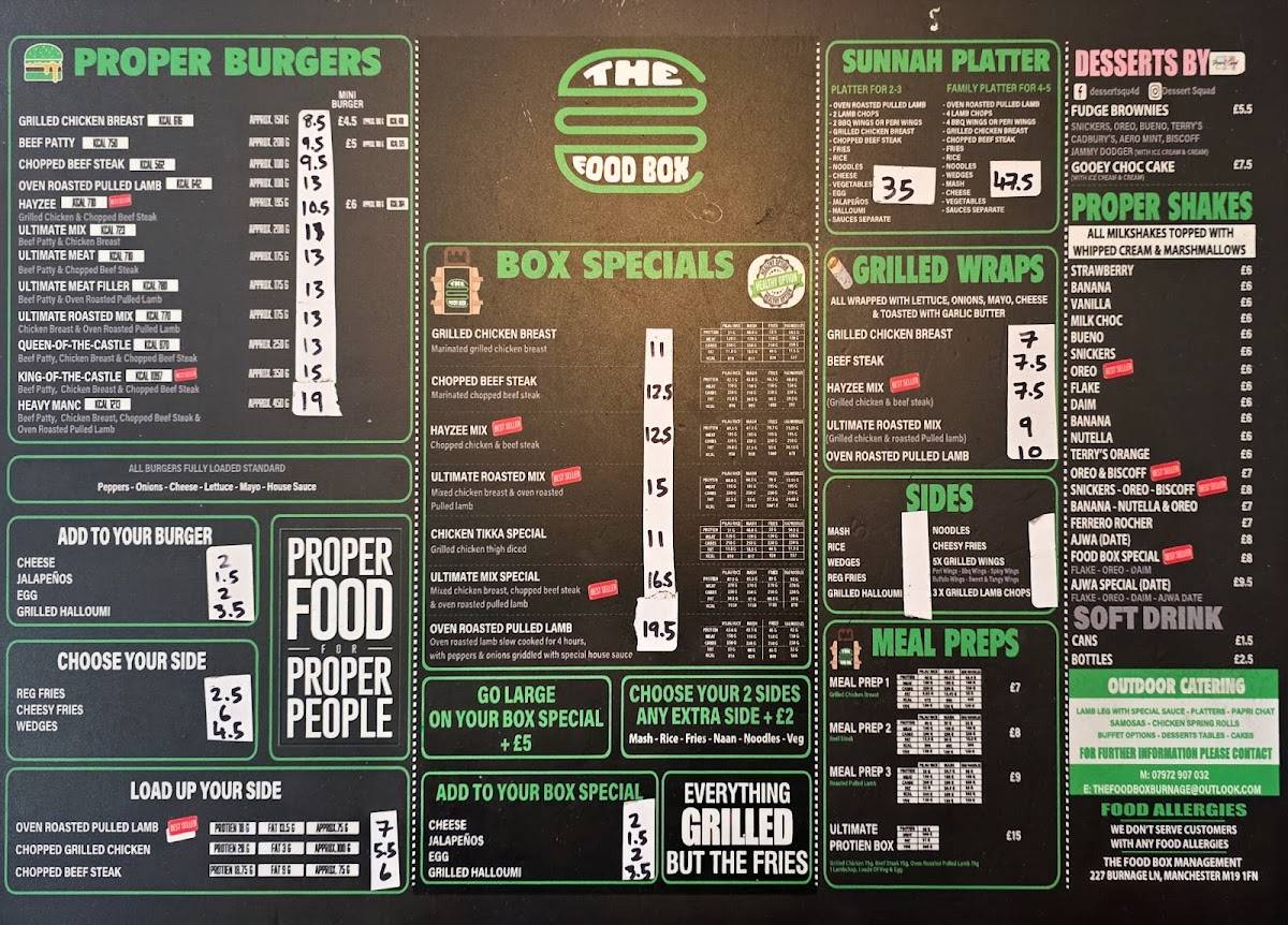 The Food Box меню