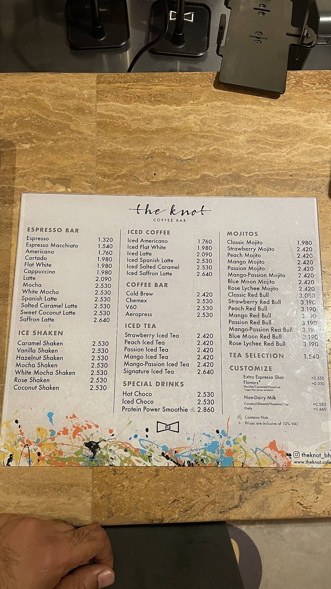 The Knot Coffee Bar меню