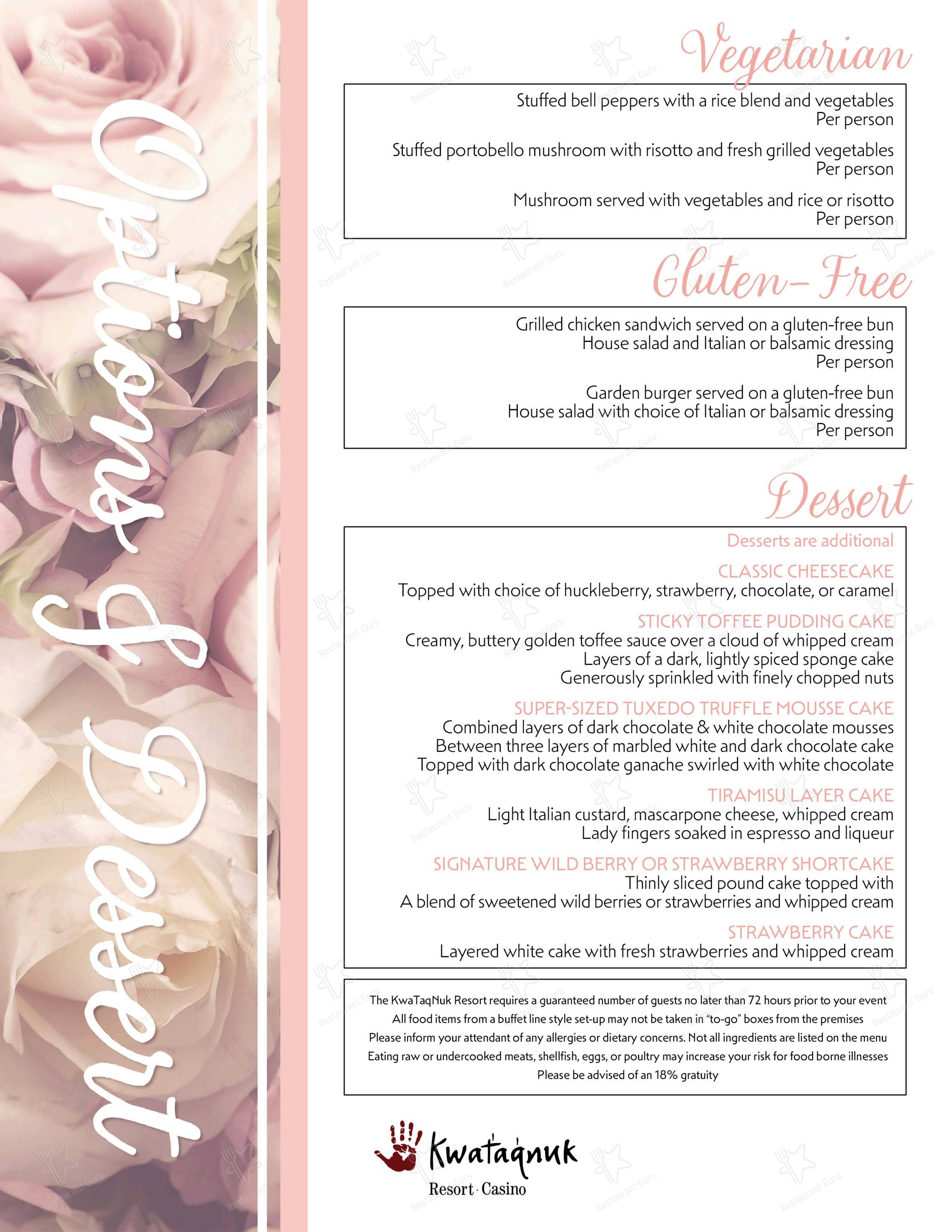 Lunch Menu паба и бара The Nook в Полсоне