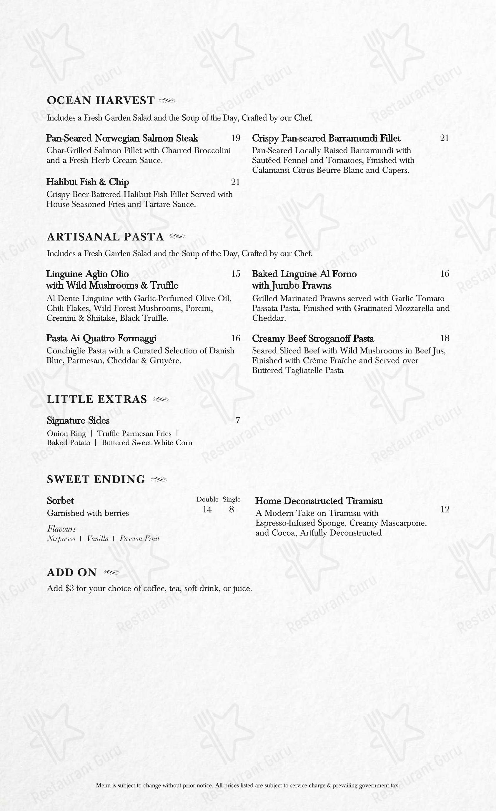 Коктейльная карта стейк хауса TheRanchSteakhouse