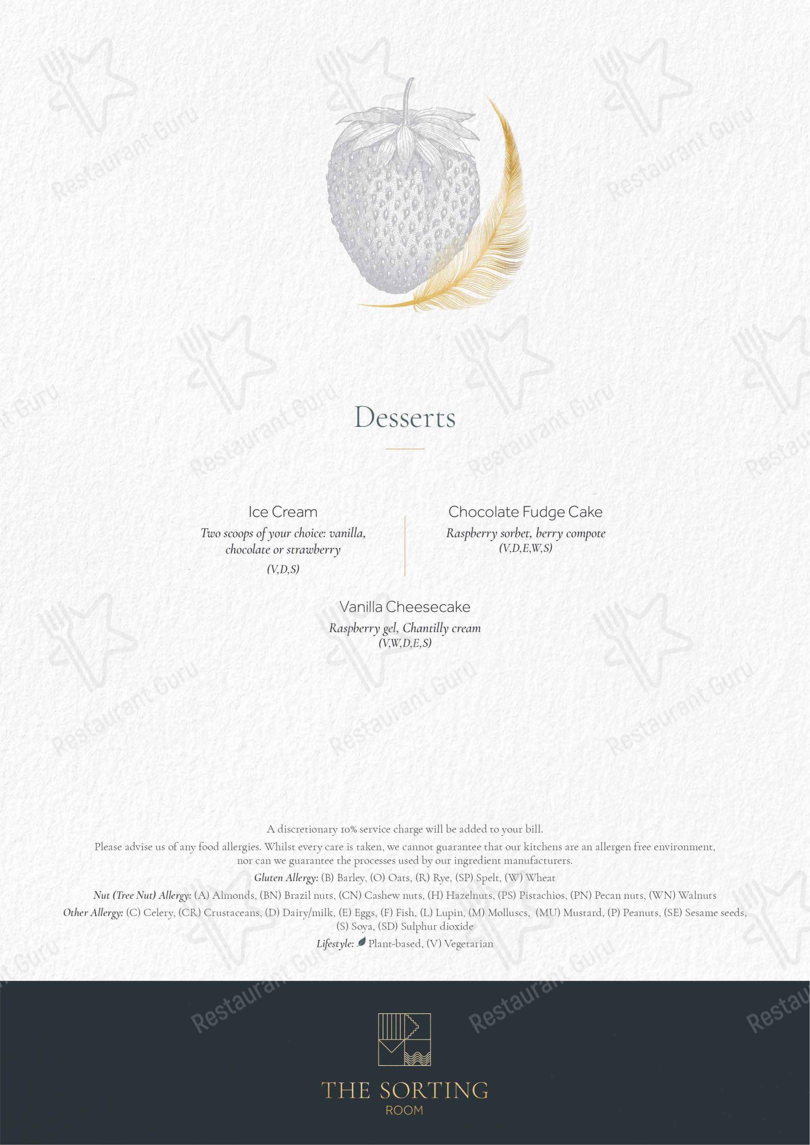The Sorting Room Restaurant в Кардифф - Drink menu