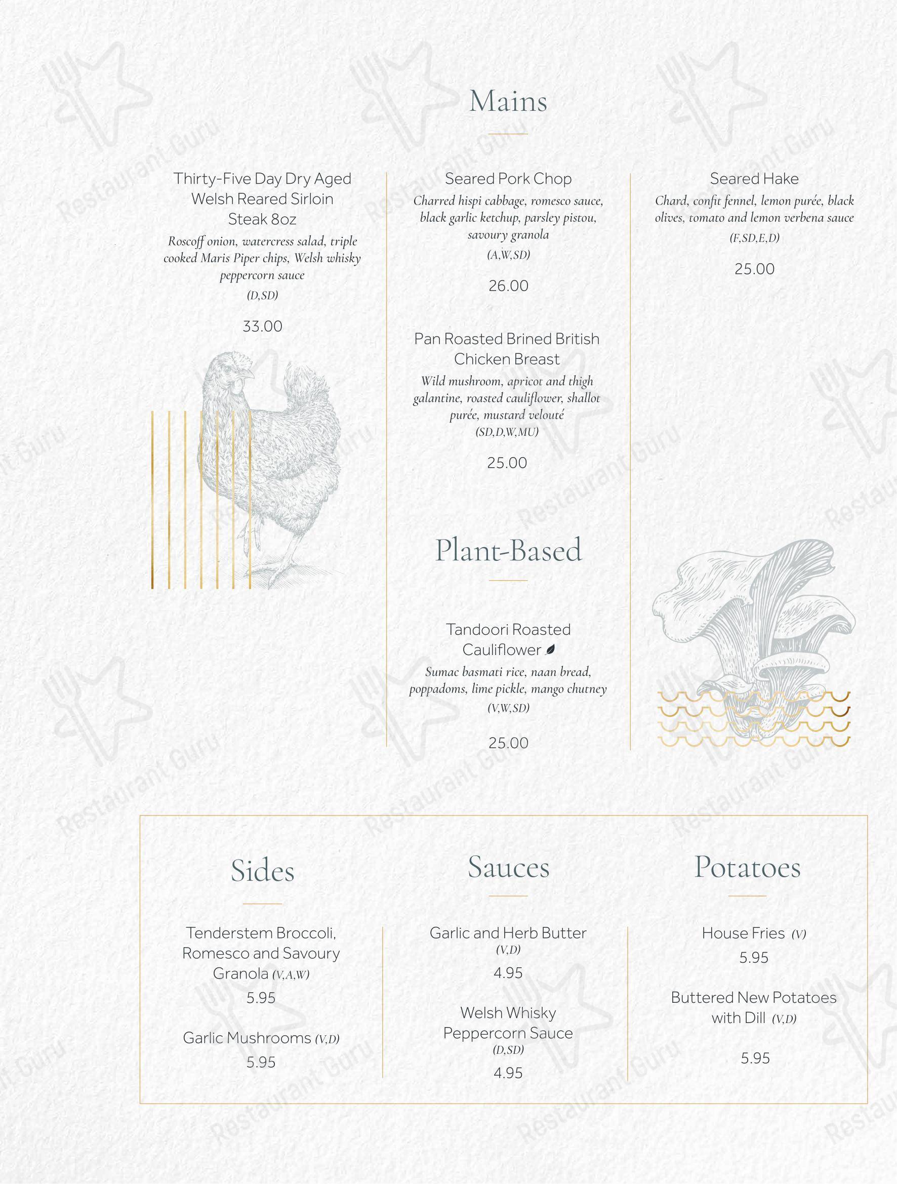 Меню ресторана The Sorting Room Restaurant - Food and Drinks menu