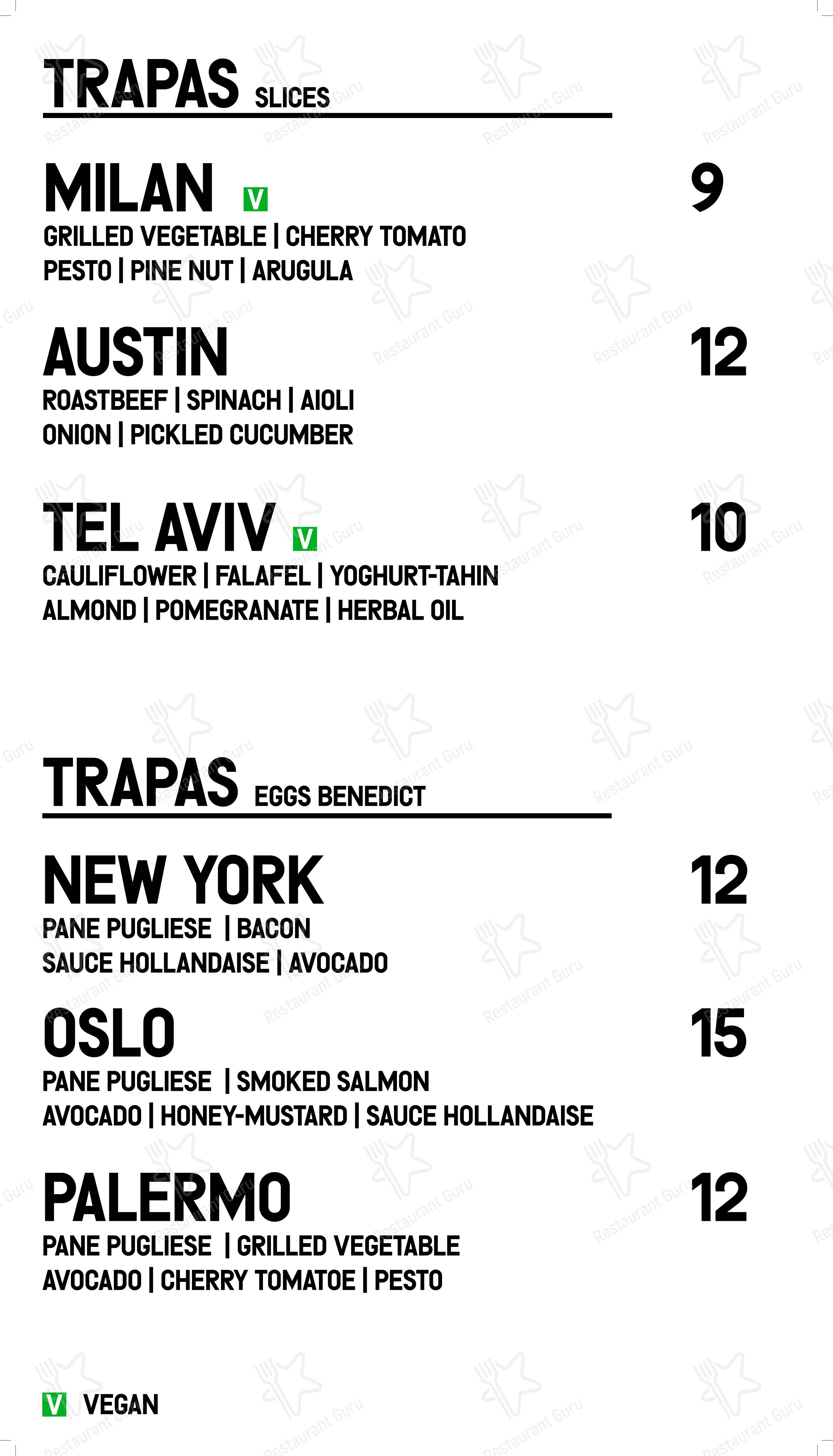 Dinner Menu ресторана Trapas в Кёльне