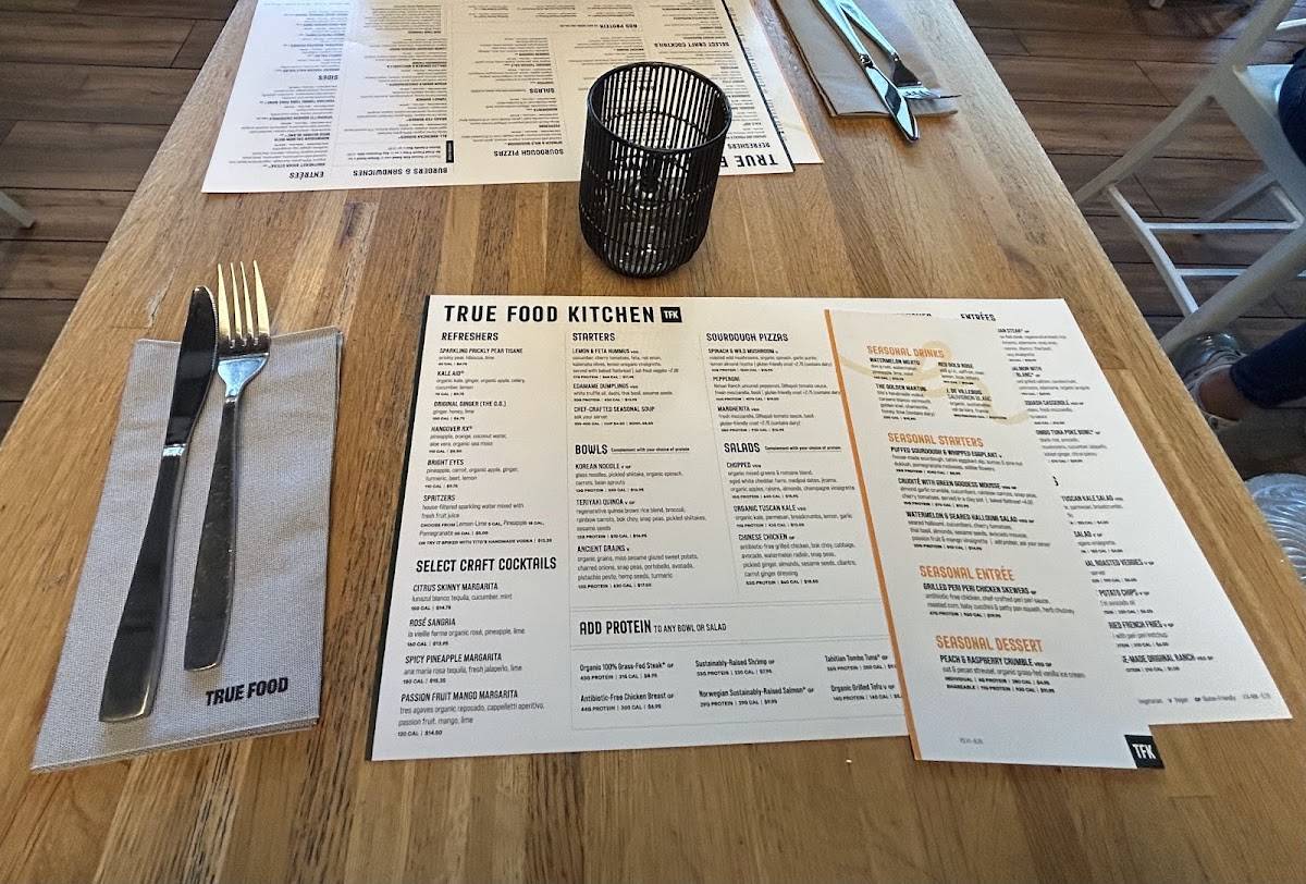 True Food Kitchen меню