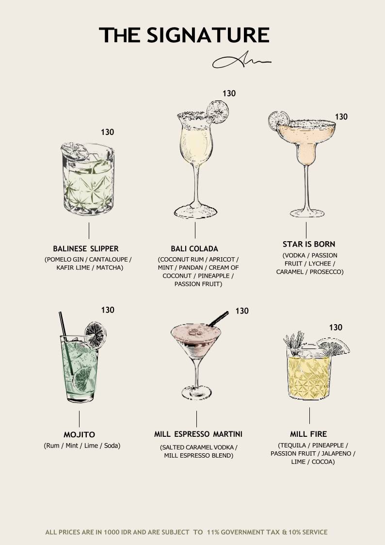 Mill Restaurant меню
