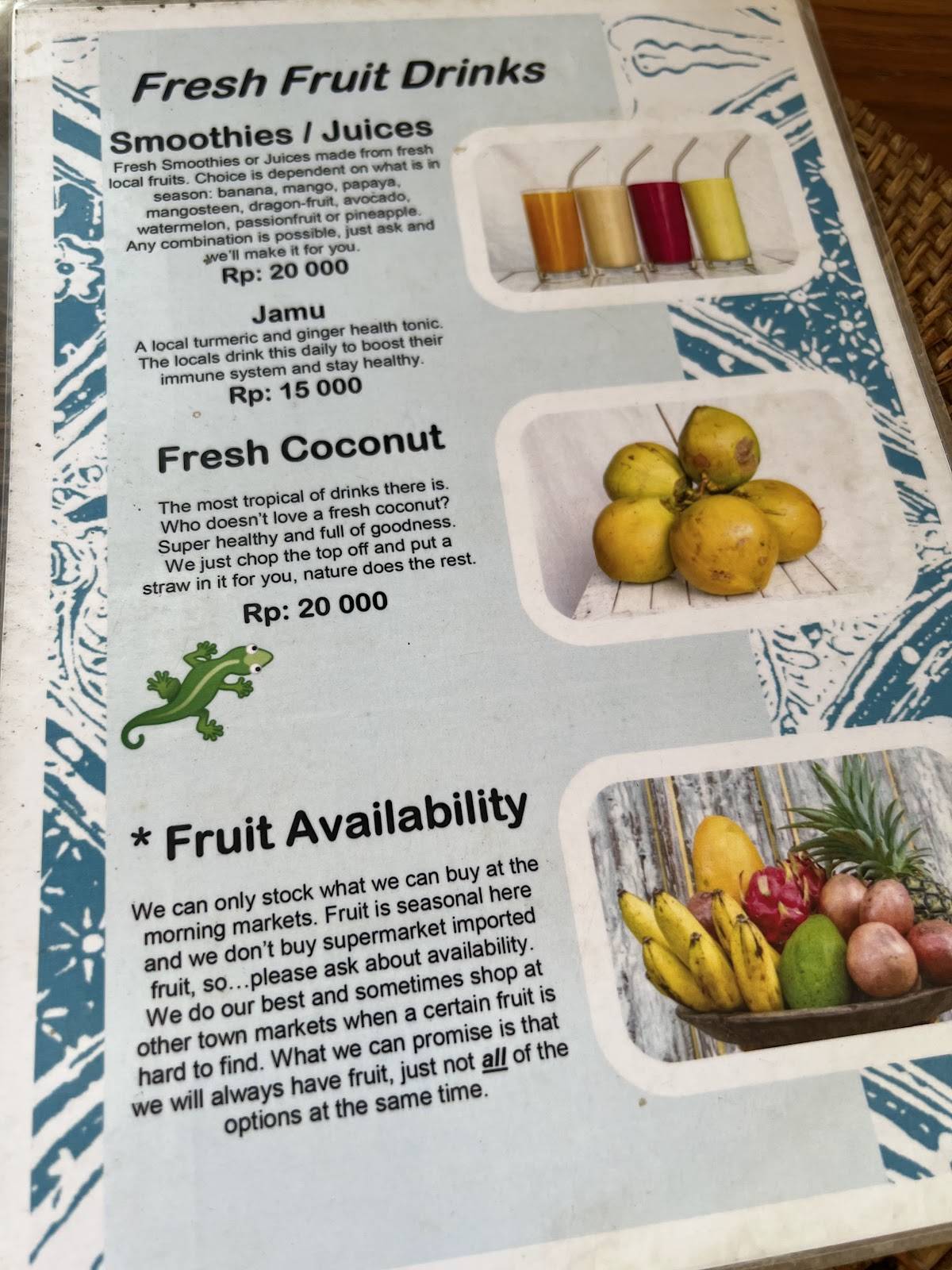 Warung Rama меню