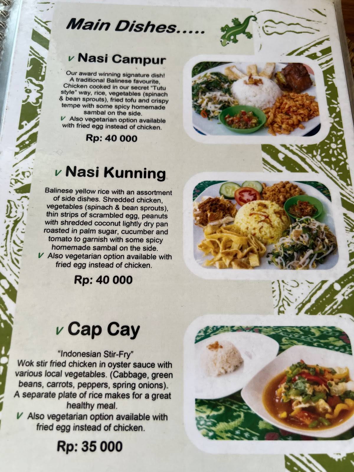 Warung Rama меню