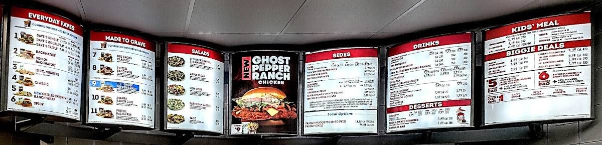 Wendy's меню
