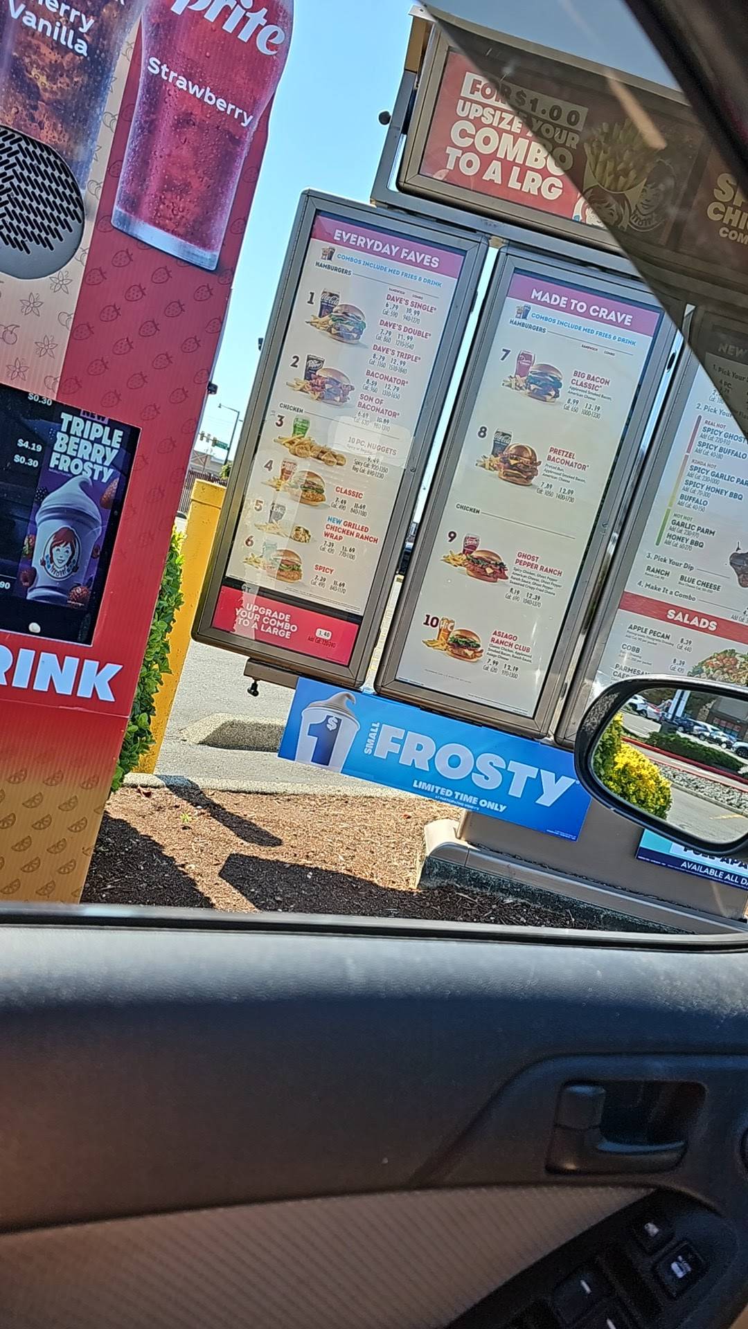 Wendy's меню