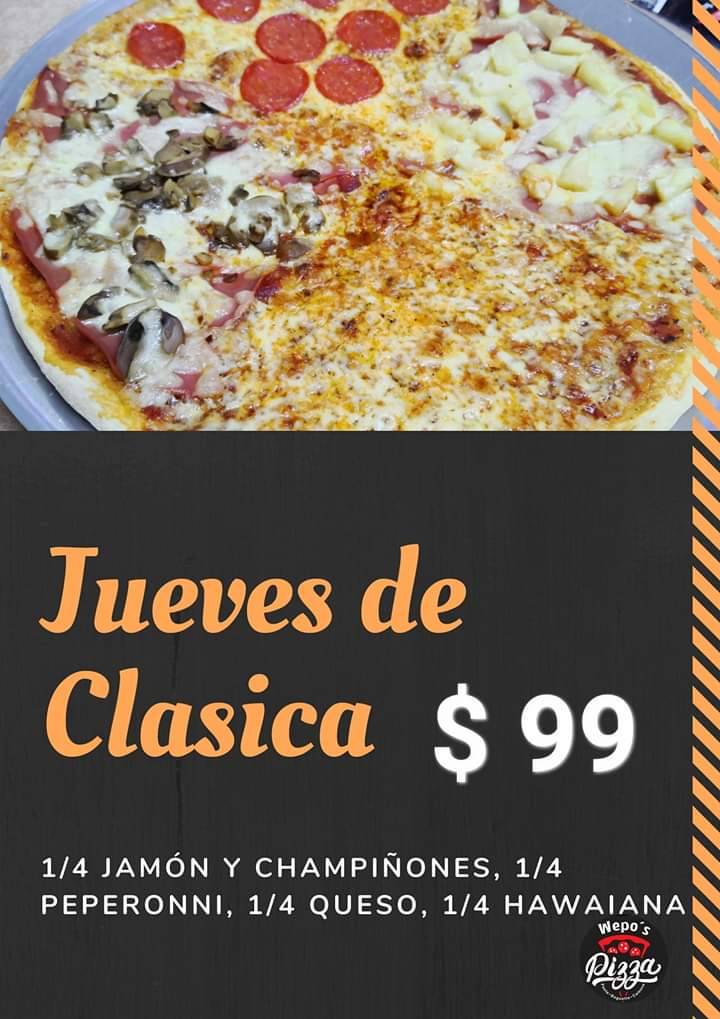 Wepo's Pizza меню