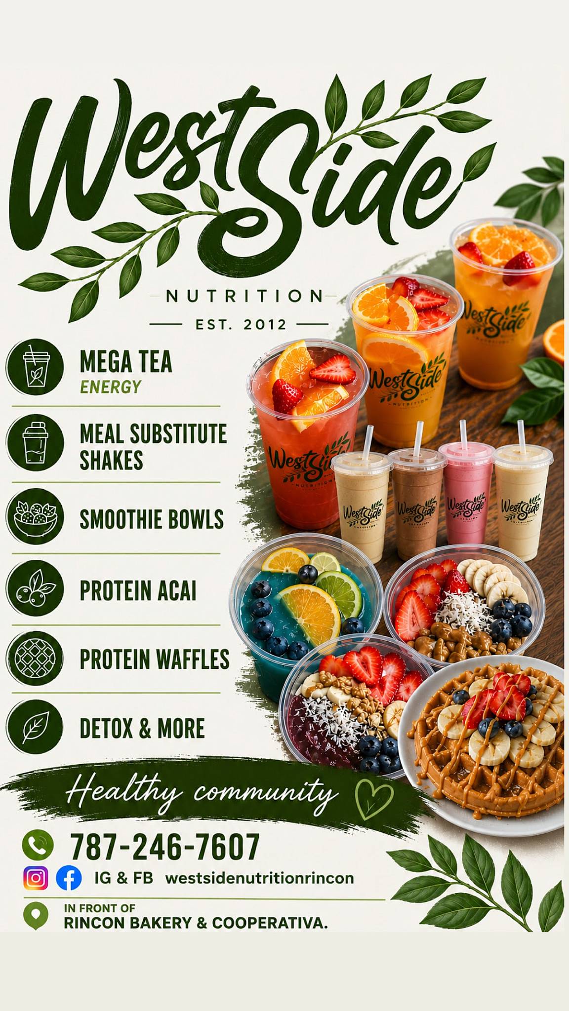 Westside Nutrition Rincon меню