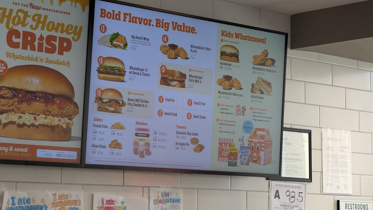 Whataburger меню