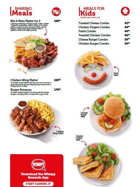 Wimpy York Street меню