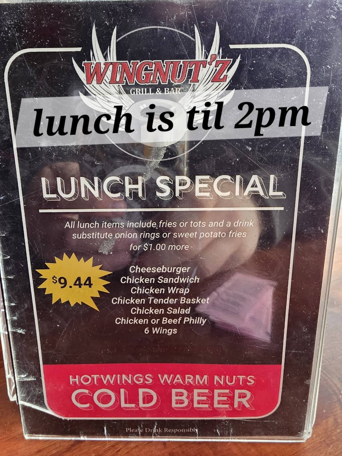 Wingnutz меню