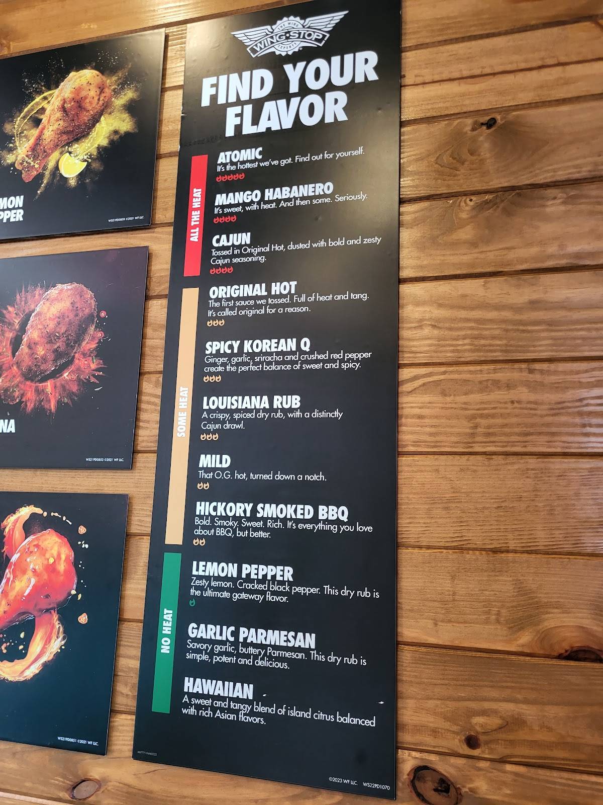 Wingstop меню