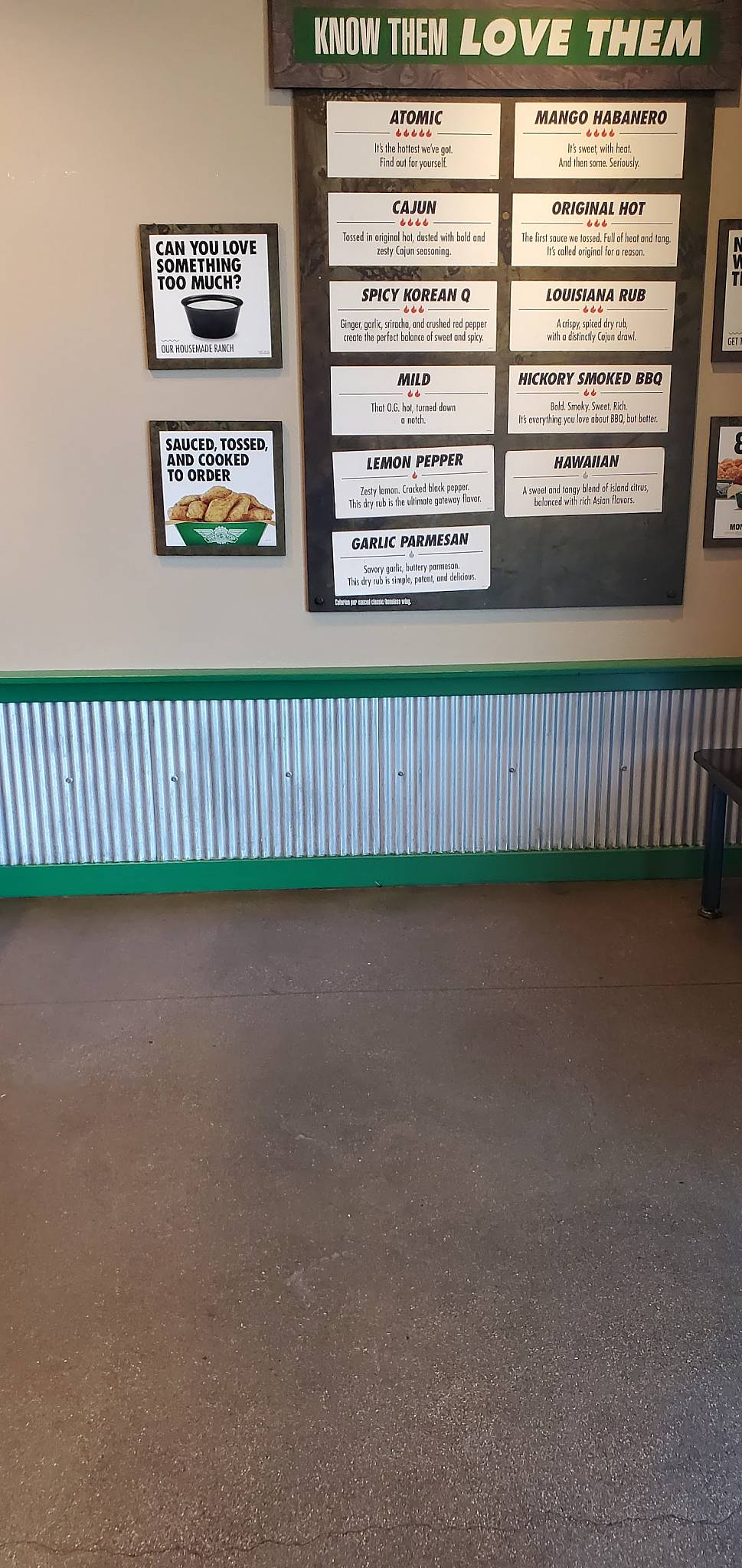 Wingstop меню